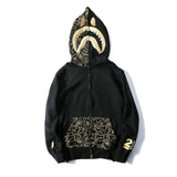 Shark Print Hoodie Autumn Men's Printed Sweater Jacket