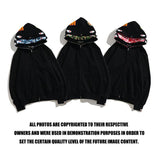 Shark Print Hoodie Camouflage Cardigan Men's and Women's Sweater Hoodie Coat