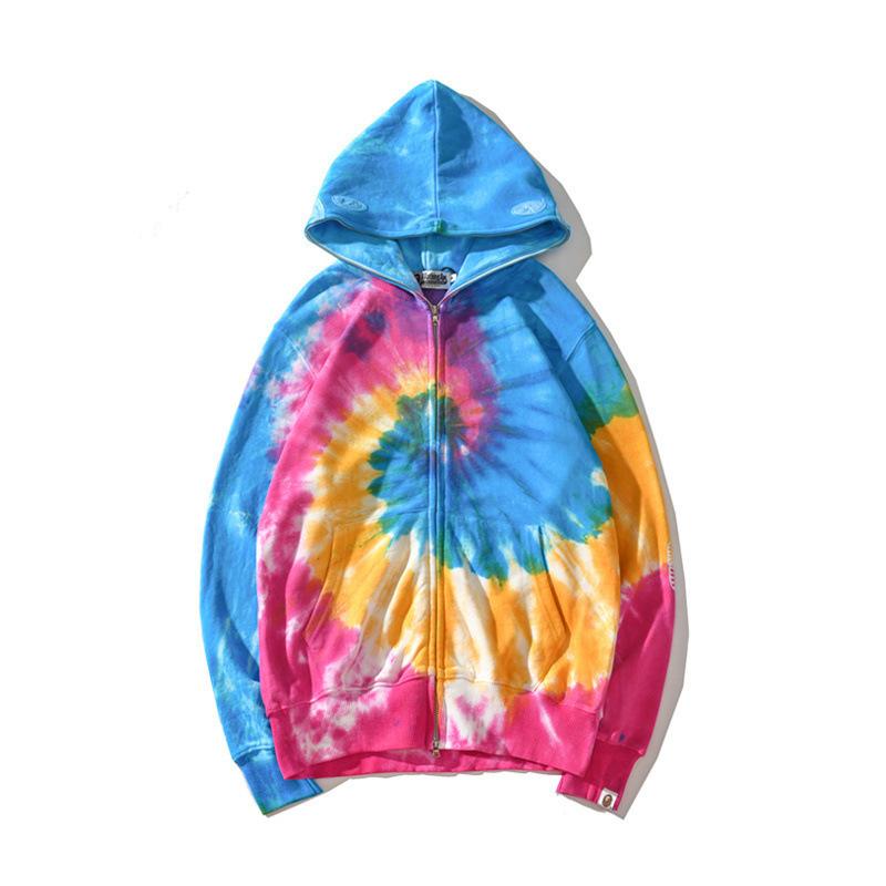 Shark Print Hoodie Autumn and Winter Men's Cotton Color Sweater