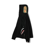 Shark Print Hoodie Hooded Cardigan Zipper Sweater Men's and Women's Pure Cotton