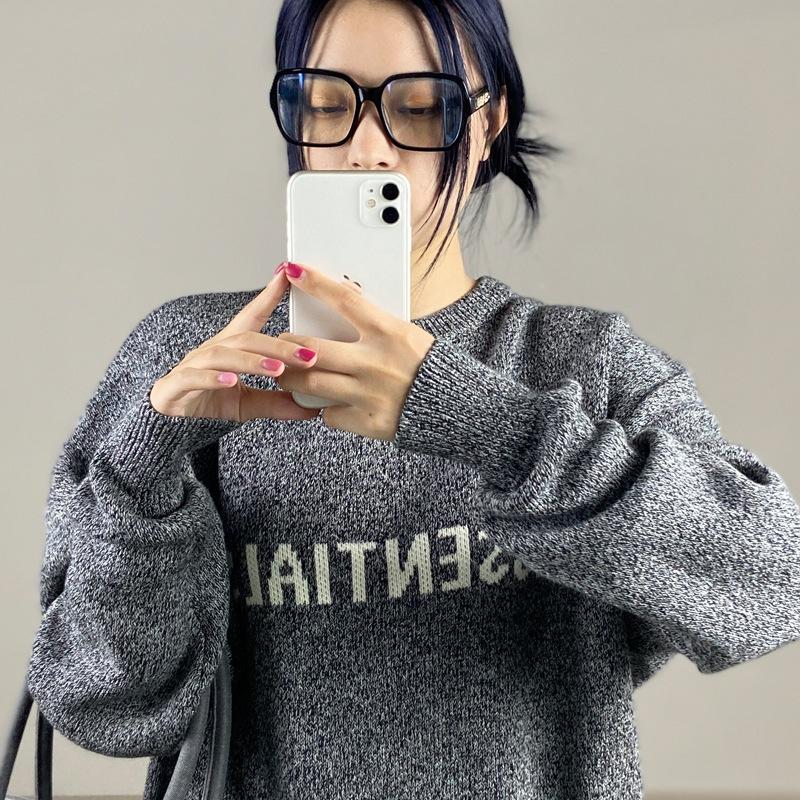 Fog Round Neck Pullover Loose Sweater Men's Knitted Shirt Outer Wear Plus Size Retro Sports Fear Of God essential