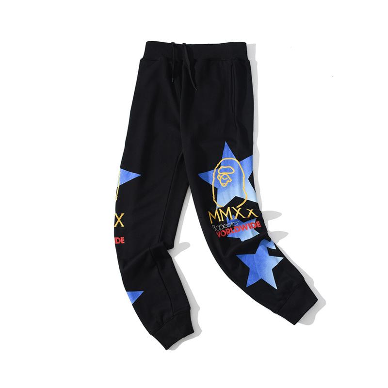 Shark Print Pant Casual Sports Thin Section Teenagers Pure Cotton Cartoon Trousers
