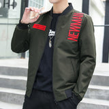 Embroidered Slim Youth Flight Hooded Casual Men's Clothing Men Bomber Jacket