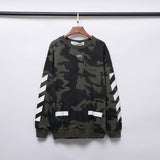 Shark Print Sweatshirts Autumn and Winter off Camouflage Arrow Men's Sweater