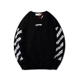 Off White Hoodie Letter Slash Print Ow Pullover Sweater Spring and Autumn Men's Clothing Bottoming Shirt