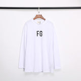 Fog Sweatshirt High Street FG Letter Print Simple Cotton round Neck Men's and Women's Long Sleeves Tshirt Fear Of God