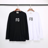 Fog Sweatshirt High Street FG Letter Print Simple Cotton round Neck Men's and Women's Long Sleeves Tshirt Fear Of God