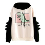 Dinosaur Sweaters Dinosaur Contrast Color Sweatshirt
