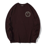 Shark Print Sweatshirts Spring and Autumn Cotton round Neck Long Sleeves T-shirt Men and Women