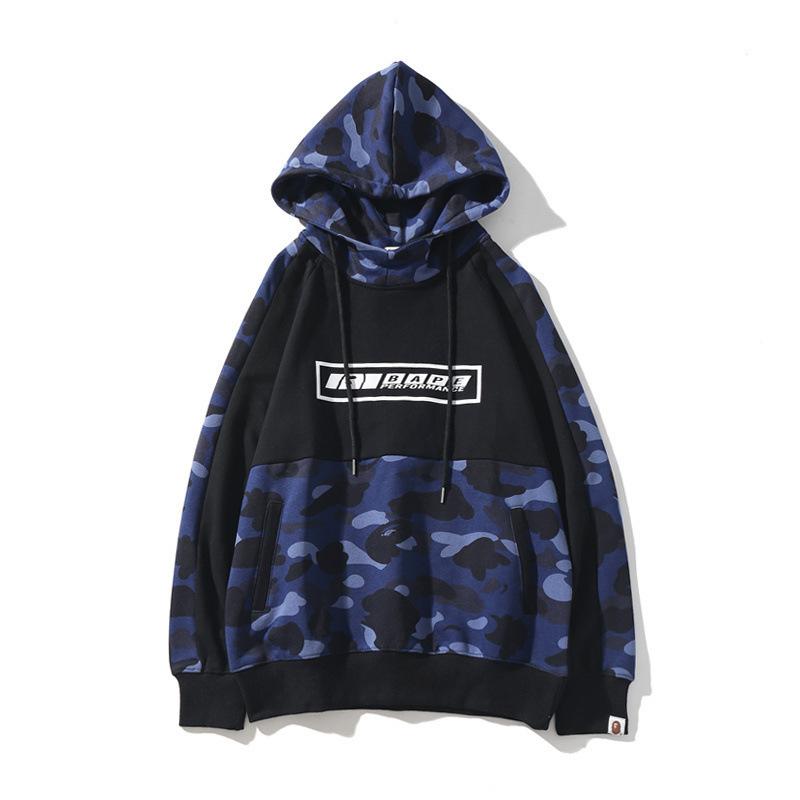 Shark Print Hoodie Fashion Brand Spring and Autumn Men's and Women's Digital Sweater