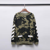 Shark Print Sweatshirts Autumn and Winter off Camouflage Arrow Men's Sweater