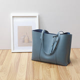 The Teacher Tote Leather Large Capacity Portable Shoulder Tote Bag