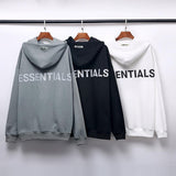 Fog Hoodie High Street Reflective Letters Embroidered Hoodie Men and Women Baggy Coat Fear Of God