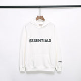 Fog Hoodie Autumn and Winter Double Line ThreeDimensional Adhesive Letter Cotton Terry Hooded Sweater Fear Of God