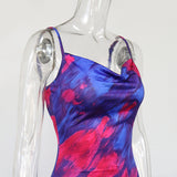 Women Summer Dresses Midi Dress  Autumn Women's Sexy Print Backless