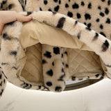 Women Dalmatian Coat Loose Lambswool Women's Imitation Fur Leopard Print