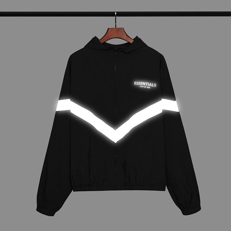 Fog Hoodie Double Line Sportswear Reflective Hooded Jacket Jacket Fear Of God