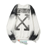 Off White Sweatshirts Long Sleeve round Neck Sweater Autumn Pullover Loose
