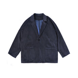 Corduroy Patch Jacket Spring and Autumn Retro Loose Casual Coat