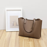 The Teacher Tote Leather Large Capacity Portable Shoulder Tote Bag