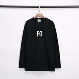 Fog Sweatshirt High Street FG Letter Print Simple Cotton round Neck Men's and Women's Long Sleeves Tshirt Fear Of God