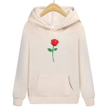 Black Rose Hoodie 2020 New Autumn and Winter Casual Jacket Long-Sleeved Hooded Sweater Rose Men's Clothing