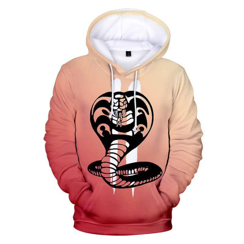 Cobra Kai Hoodie Cobra Printing Plus Velvet