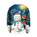 Ugly Christmas Sweater Christmas Snowman Sweater Women's round Neck Couples Sweater