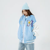 Varsity Jacket for Men Baseball Jackets Vintage Towel Loose Coat for Women