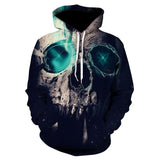 Skull Hoodie 3D Digital Printing Hoodie Horror Skull Printing Pattern