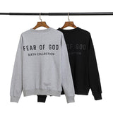 Fog Sweatshirt Printed Men's and Women's Same Casual round Neck Long Sleeve Sweater Fear Of God