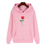 Black Rose Hoodie 2020 New Autumn and Winter Casual Jacket Long-Sleeved Hooded Sweater Rose Men's Clothing