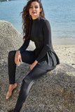 Burkini Swimwear Muslim Fashion Outfits One-Piece Swimsuit Long Sleeve Trousers Surfing Sun-Protective Clothing