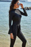 Burkini Swimwear Muslim Fashion Outfits One-Piece Swimsuit Long Sleeve Trousers Surfing Sun-Protective Clothing