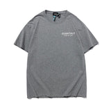 Fog T shirt Spring/Summer Plant Running Print round Neck Pullover Men's and Women's Short Sleeve Tshirt Fear Of God