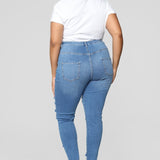 Women Plus Size Jeans Fashion Ripped Corset Jeans