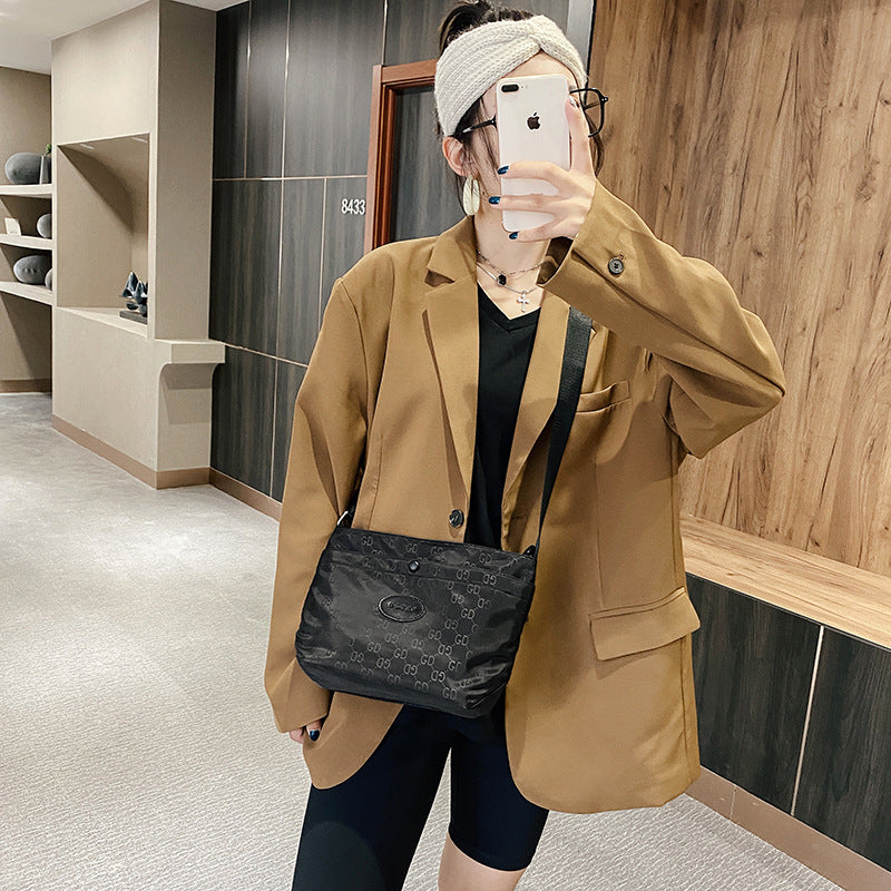 The Teacher Tote Large Capacity Shoulder Bag Portable All-Match Oxford Cloth Crossbody Bag