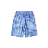 Shark Print Shorts Summer Classic Tie-Dye Men's and Women's Casual Shorts Middle Pants