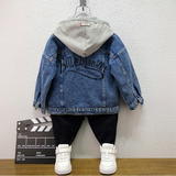 Toddler Boys Jackets Boys' Denim Jacket Spring Hooded Top