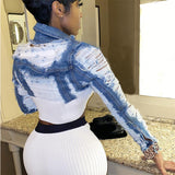 Women plus Size Denim Coats