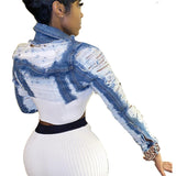 Women plus Size Denim Coats