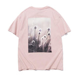 Fog T shirt Spring/Summer Plant Running Print round Neck Pullover Men's and Women's Short Sleeve Tshirt Fear Of God