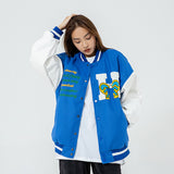 All Star Varsity Jacket Embroidered Couple Baseball Uniform Coat