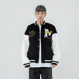 Varsity Jacket for Men Baseball Jackets Vintage Towel Loose Coat for Women