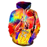 In Memory of Kobe Hoodie Kobe Printing 3D Personality Sweater No. 24