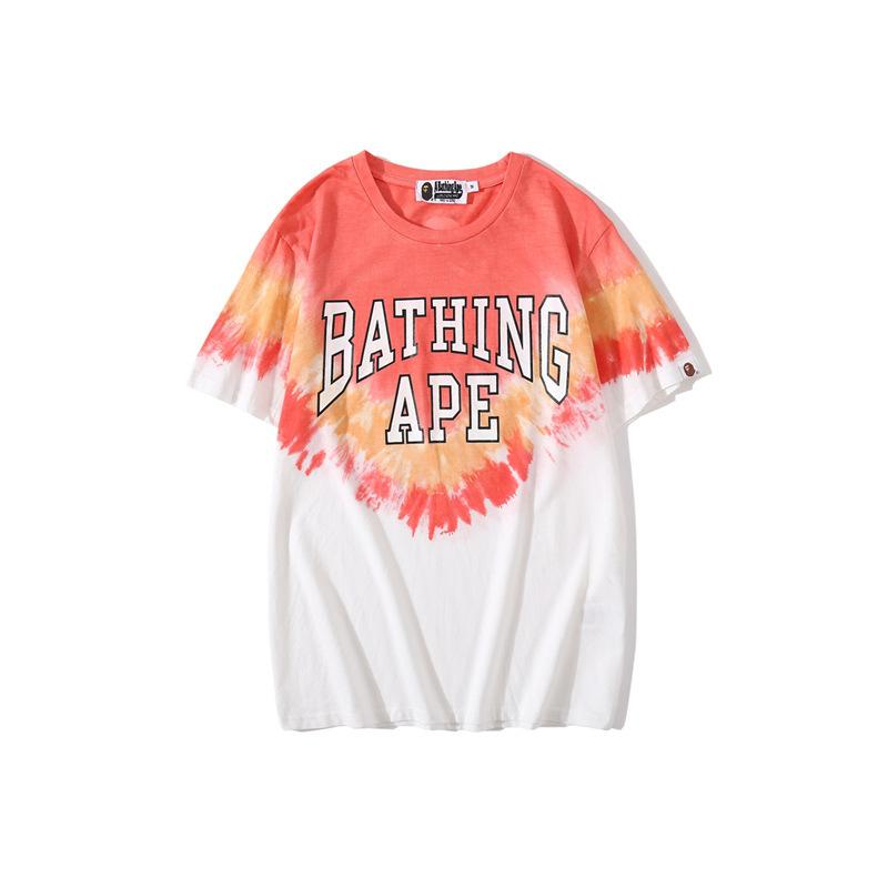 Shark Print T Shirt Ape Head Tie-Dye T-shirt Short Sleeve