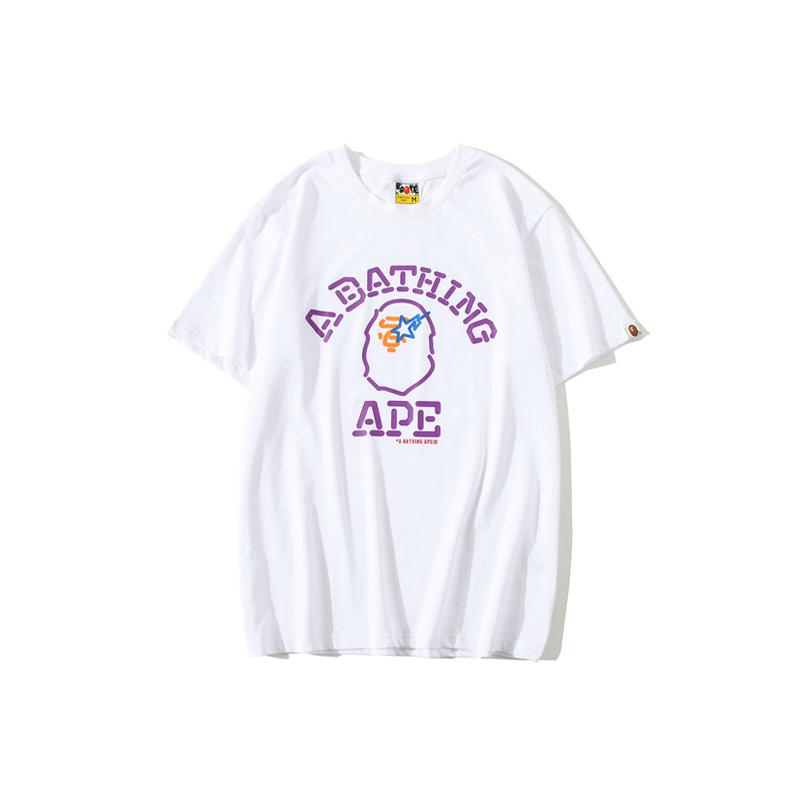 Shark Print T Shirt Purple Ape Head Neon XINGX Lightning T-shirt
