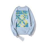 Off White Sweatshirts Long Sleeve round Neck Neck Sweater for Men and Women