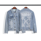 Arrow Denim Jacket Jean Coat off Embroidery Letter Arrow Jacket Coat Owt Washed Men and Women Couple Denim