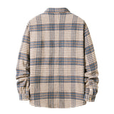 Mens Flannel Jacket Plaid Shirt Men's Style Coat Shirt